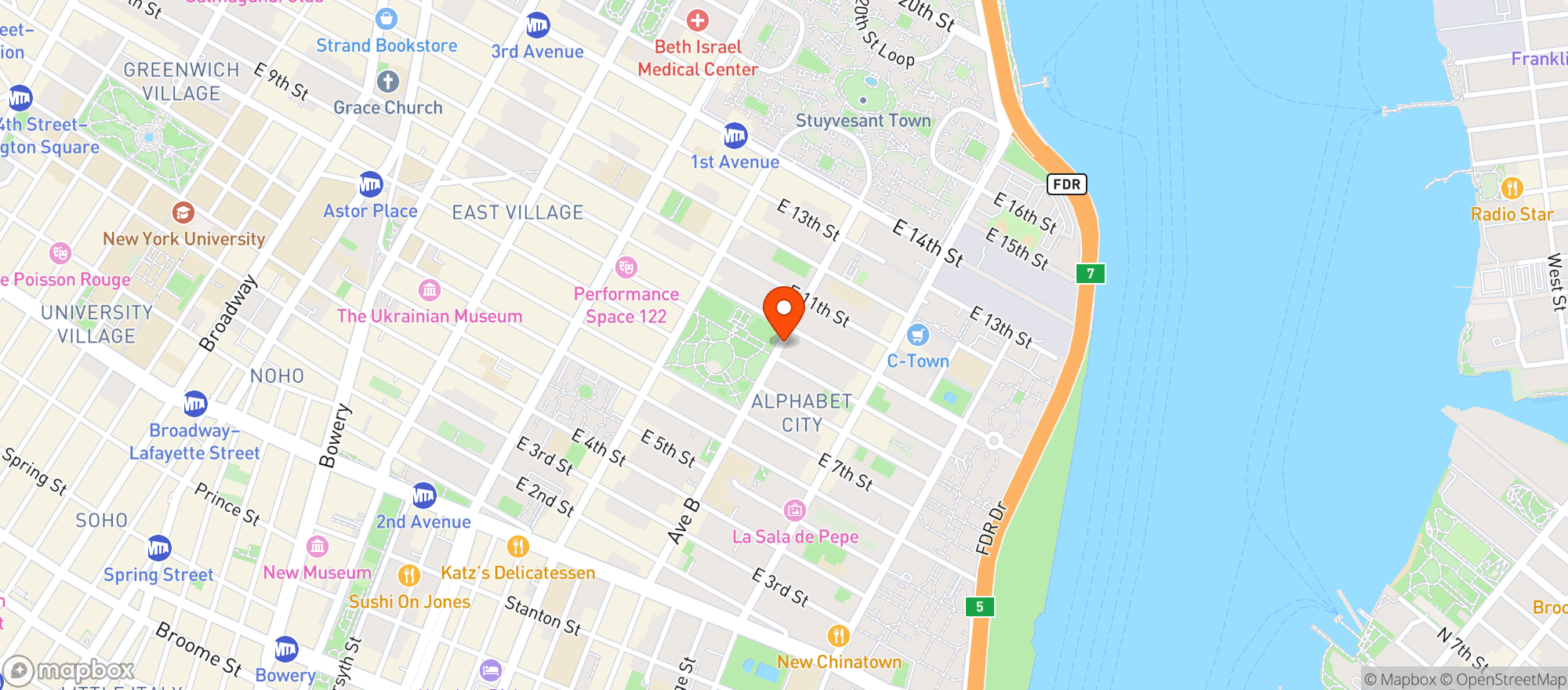 Map showing Sheen Brothers