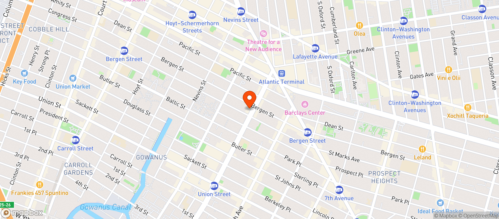 Map showing Fourth Avenue Pub