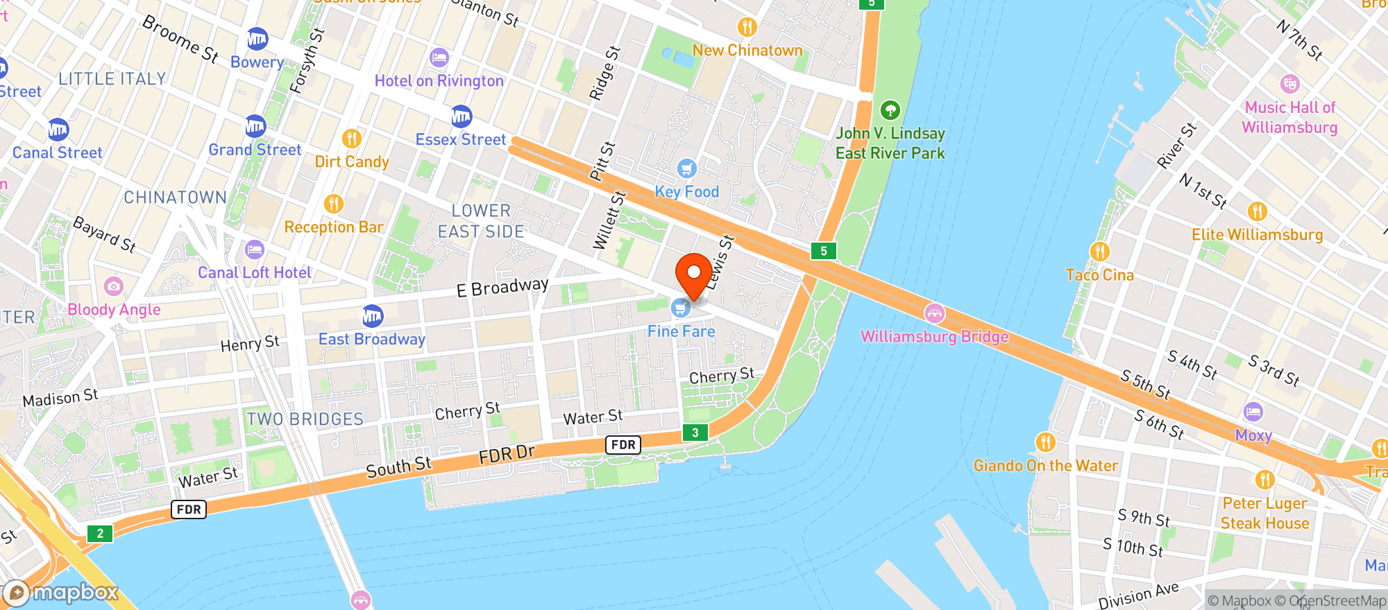 Map showing Fine Fare Supermarket
