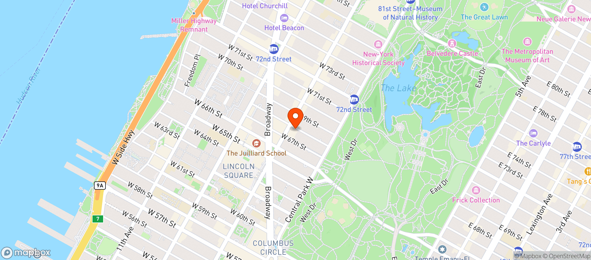Map showing Joanne Trattoria