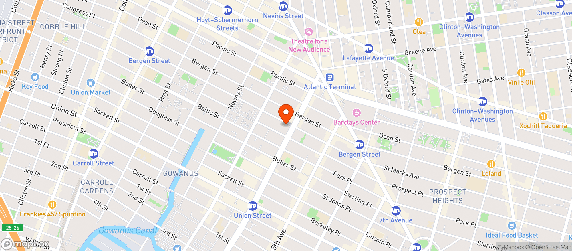 Map showing Food Garden Market