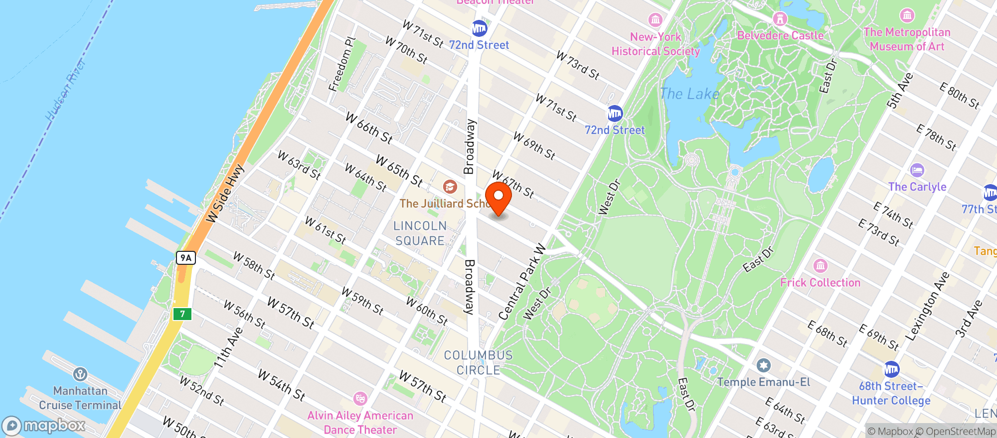 Map showing Shun Lee West