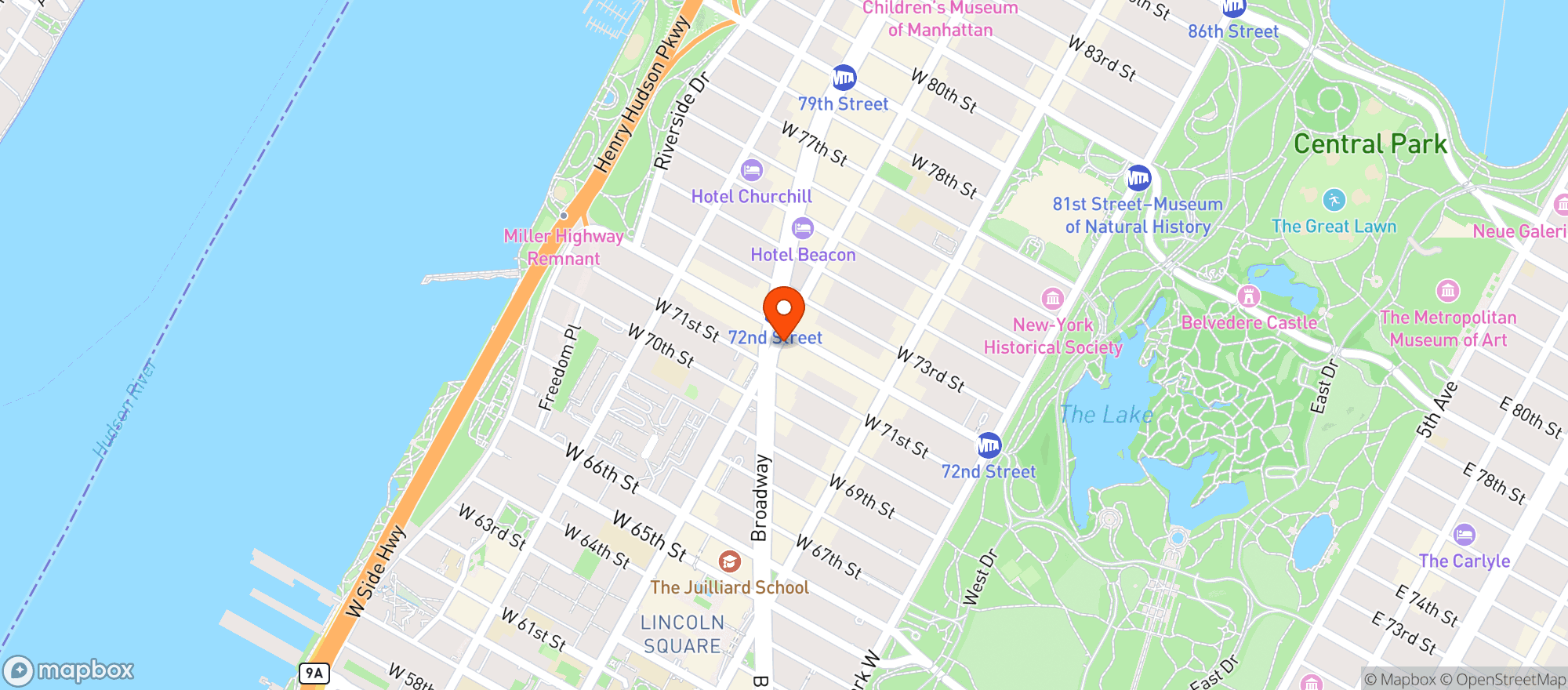 Map showing Vitamin Shoppe - 72nd Street