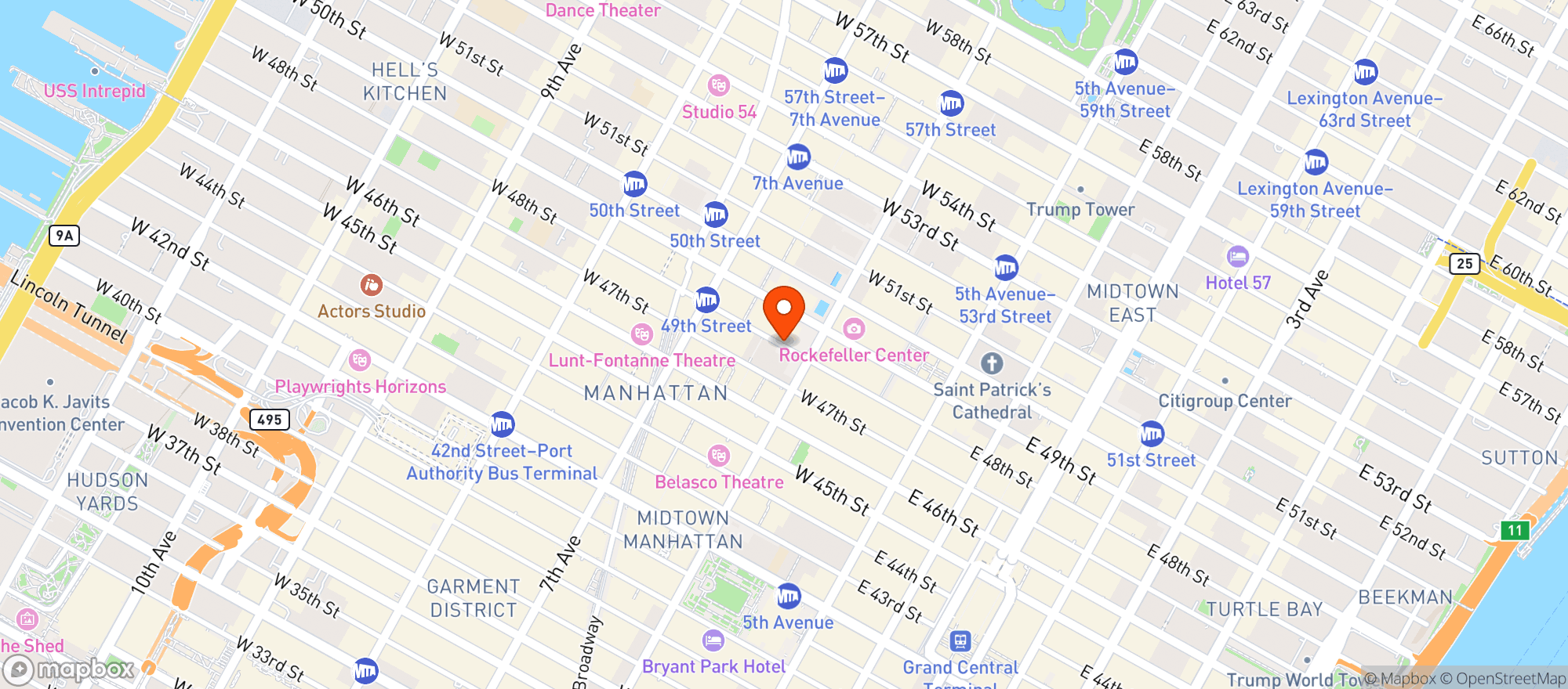 Map showing Convene At 1221