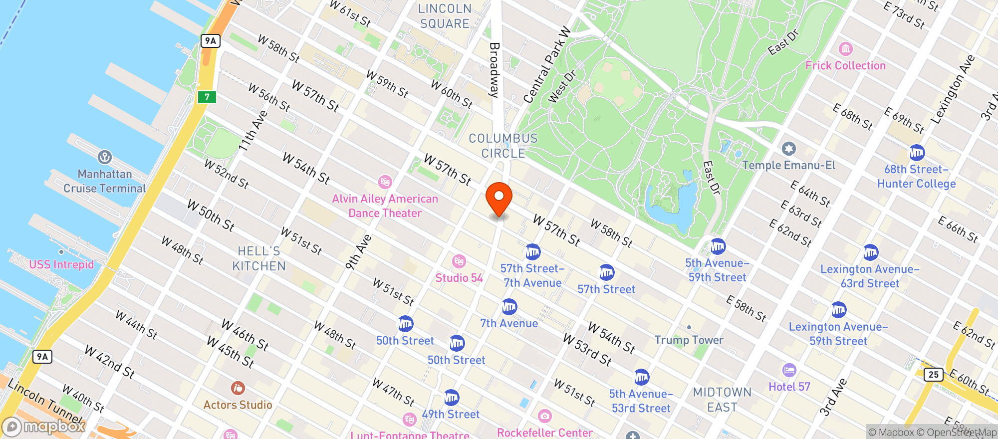 Map showing Gnc