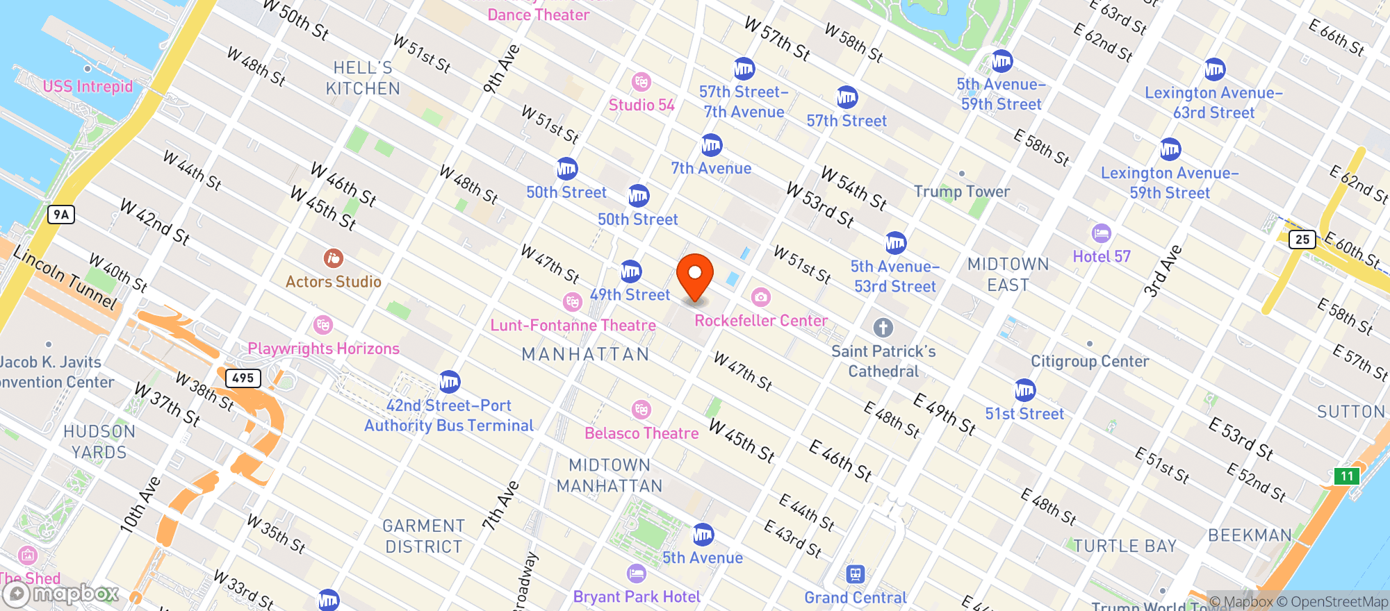 Map showing Del Friscos Double Eagl #8620