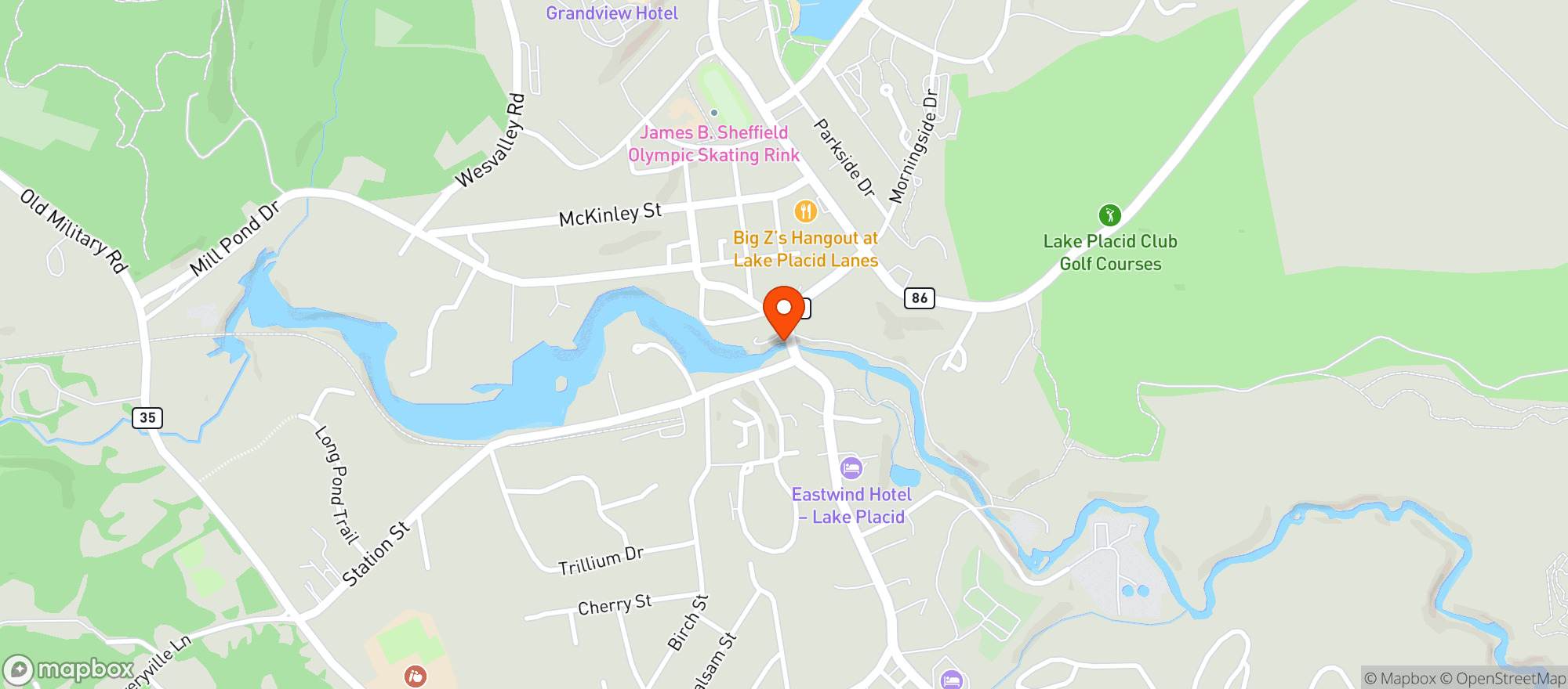 Map showing Lisa Gs