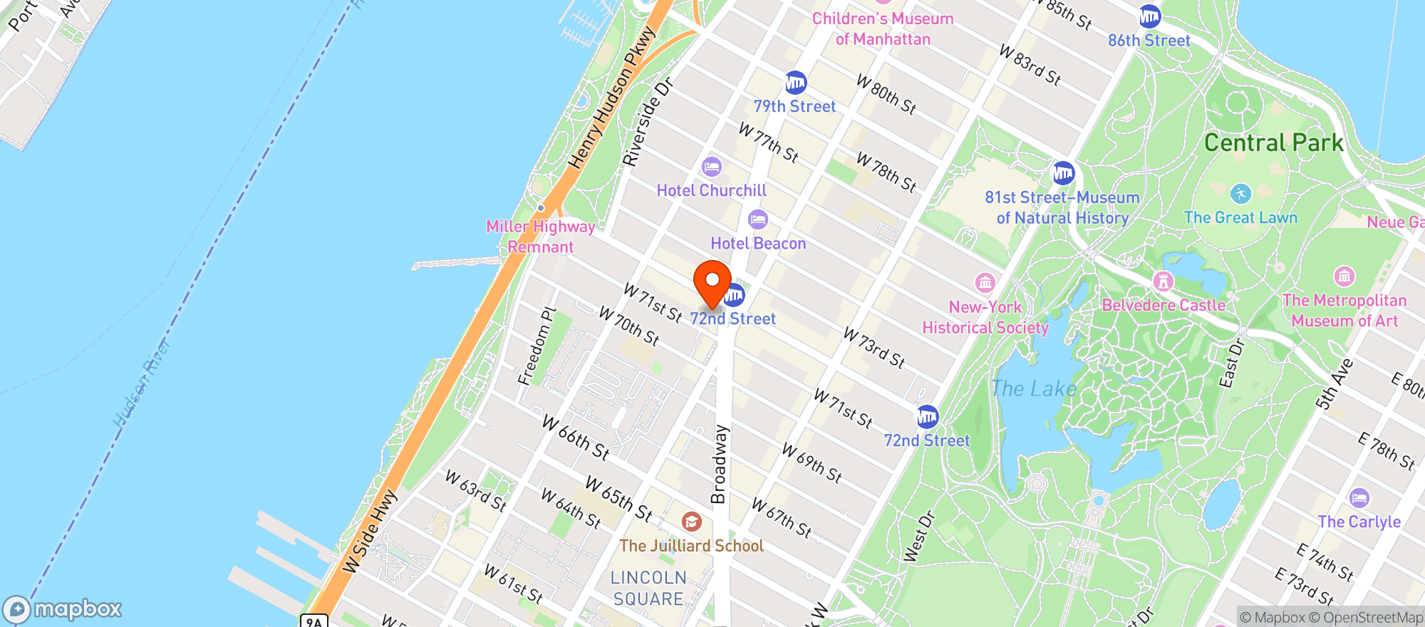 Map showing Trader Joes