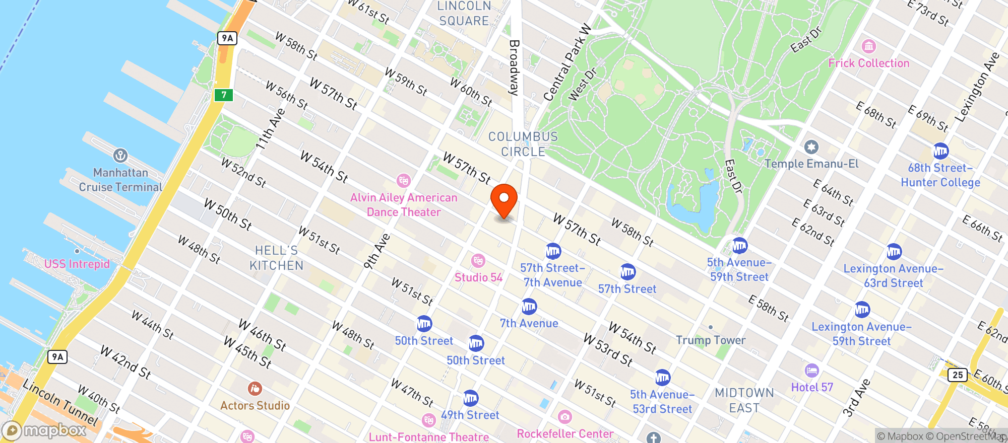 Map showing Patsys Italian Restaurant