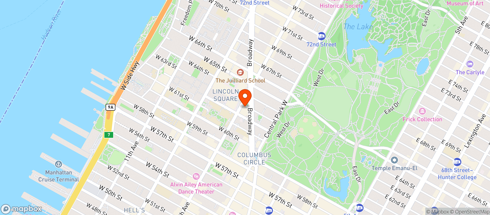 Map showing The Empire Rooftop