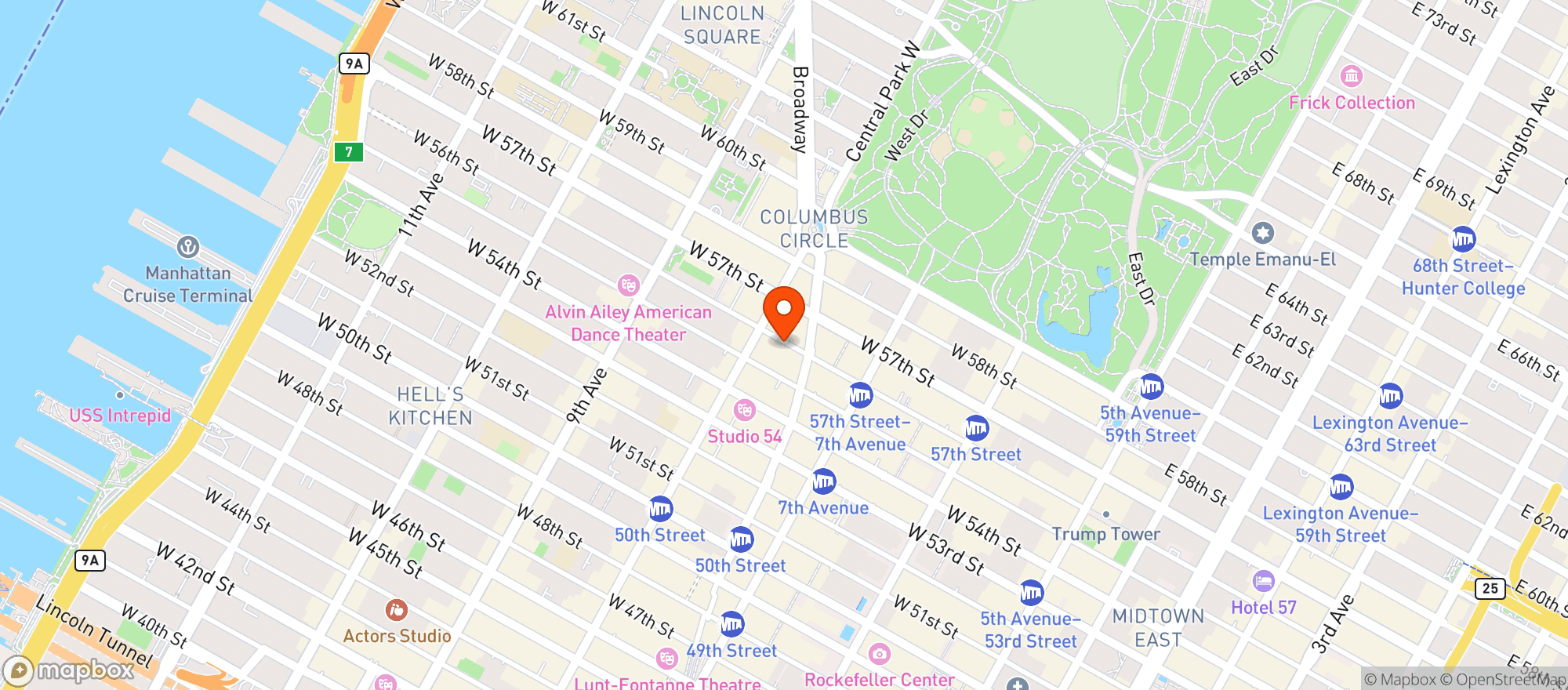 Map showing Bkk New York