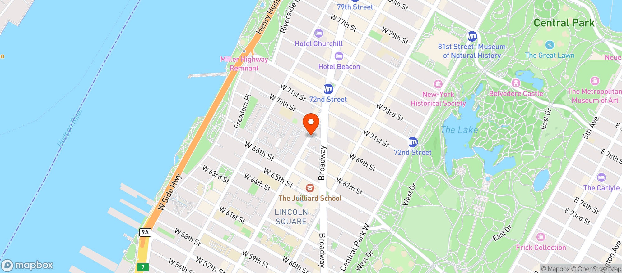 Map showing Vanguard Wine Bar