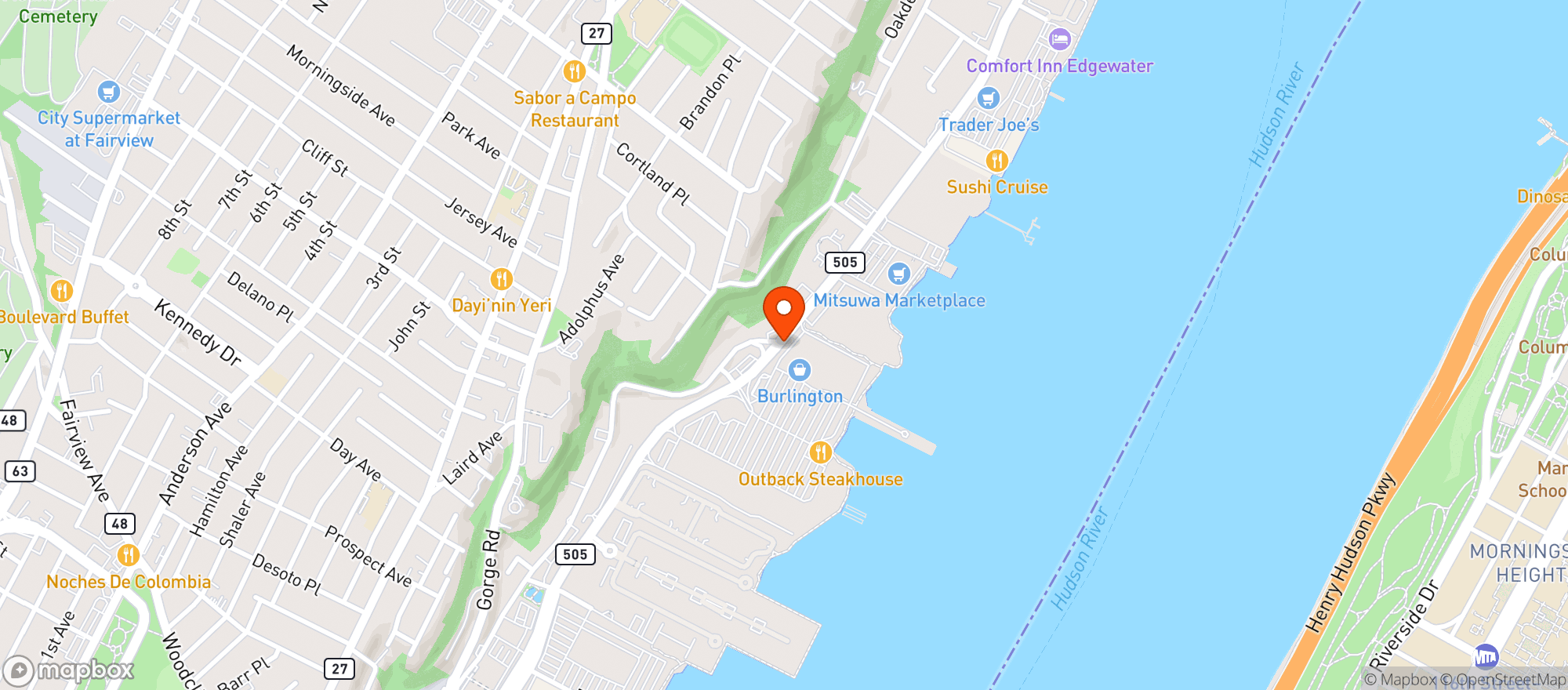 Map showing Target