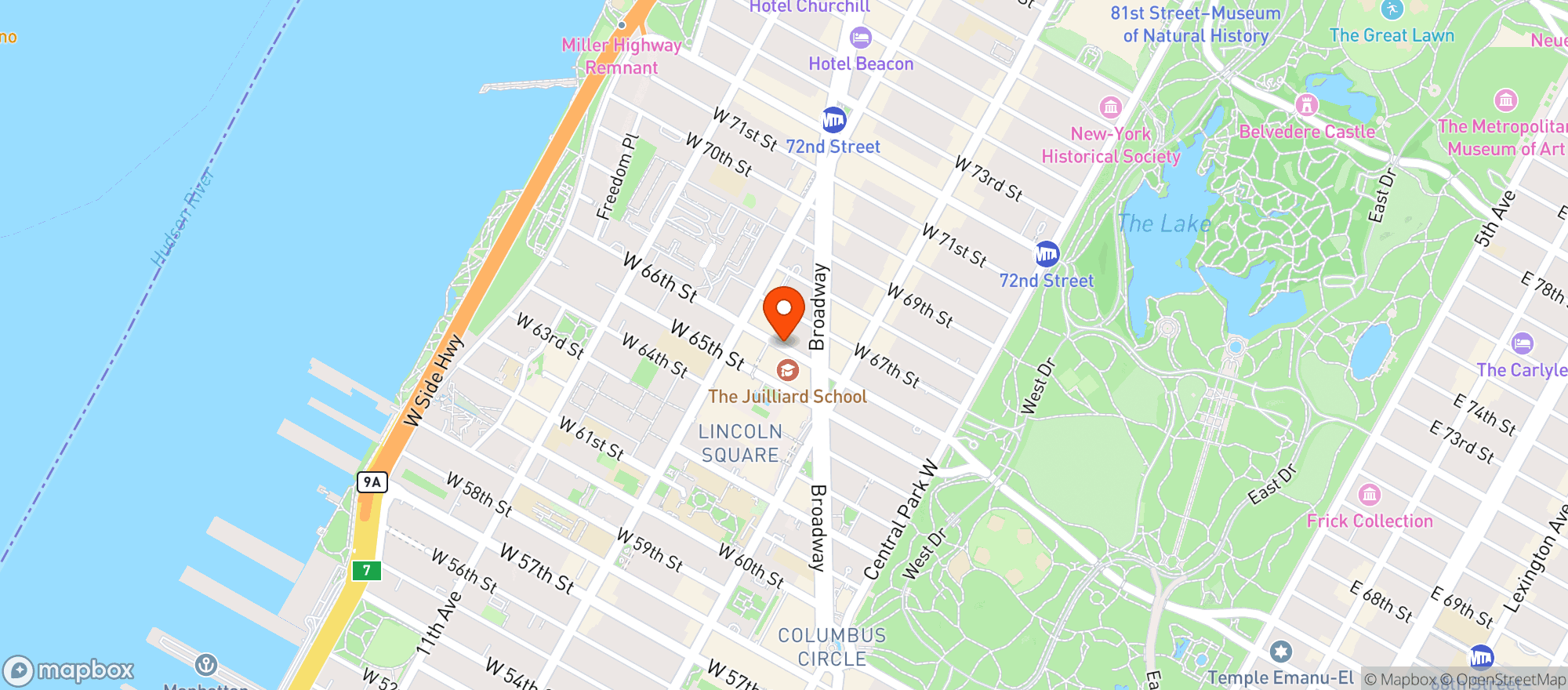 Map showing The Phillips Club