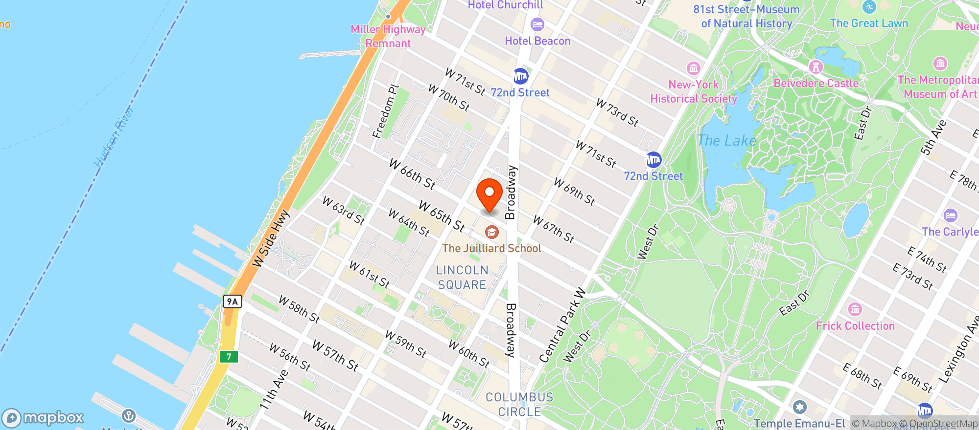 Map showing Gourmet Garage