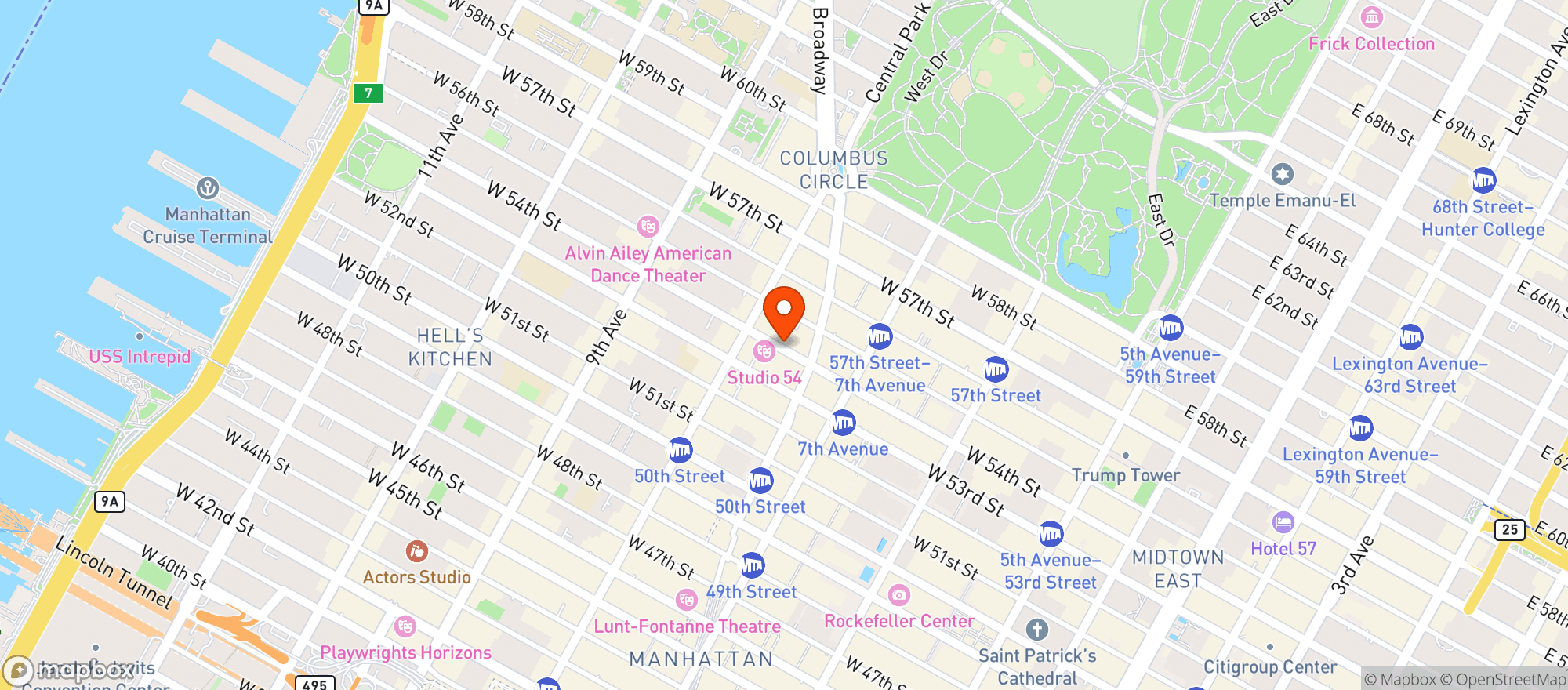 Map showing The Grisly Pear Midtown