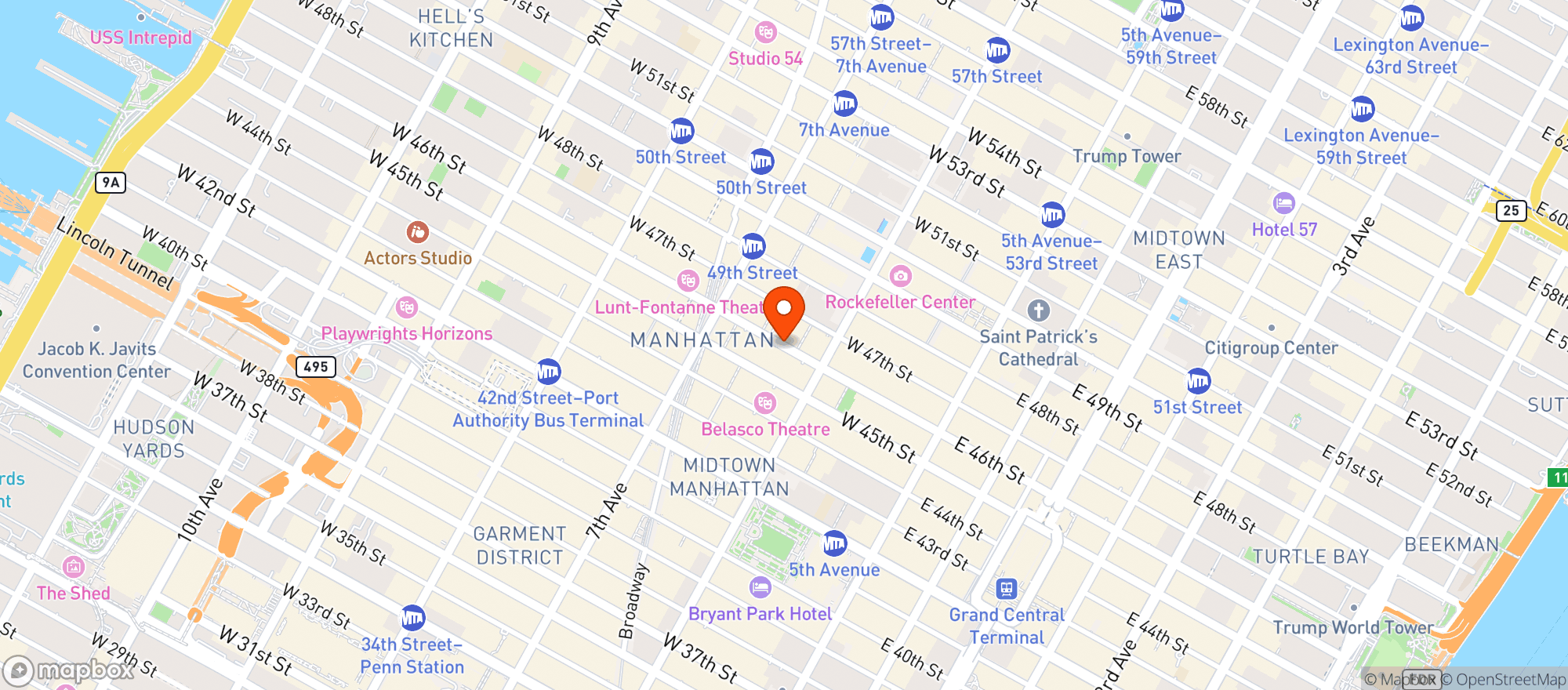 Map showing Convene