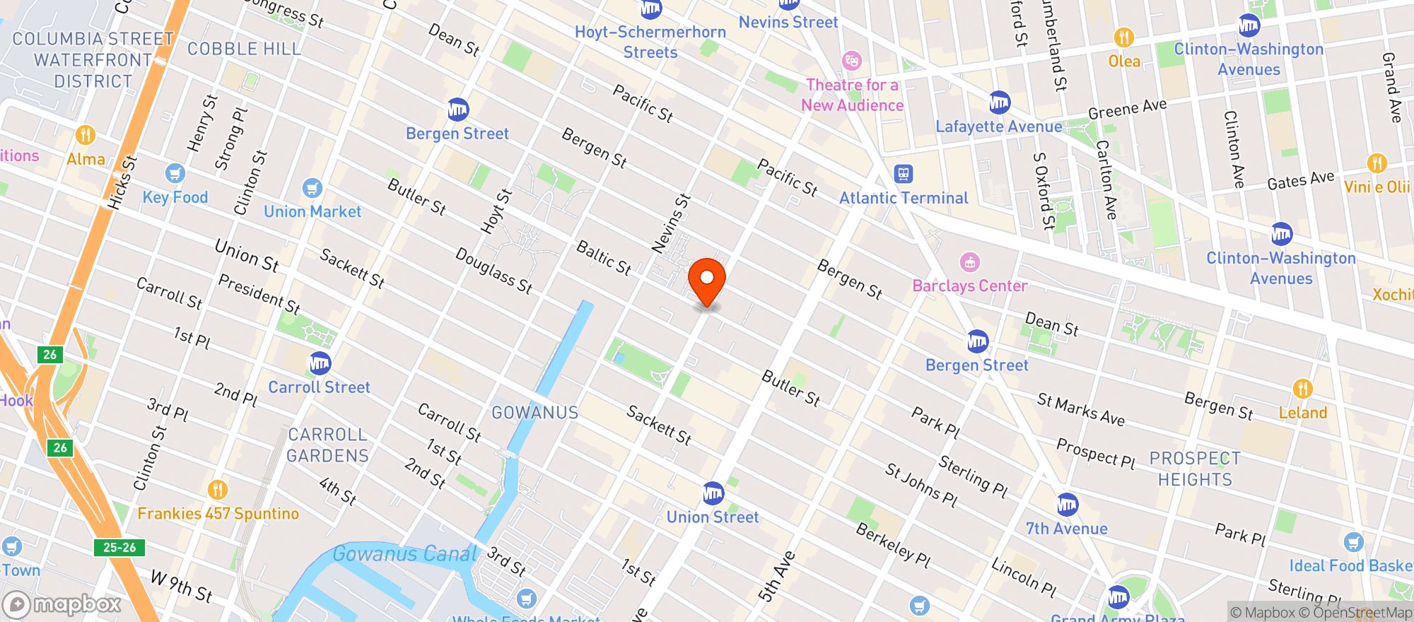 Map showing Associated Fresh Markets