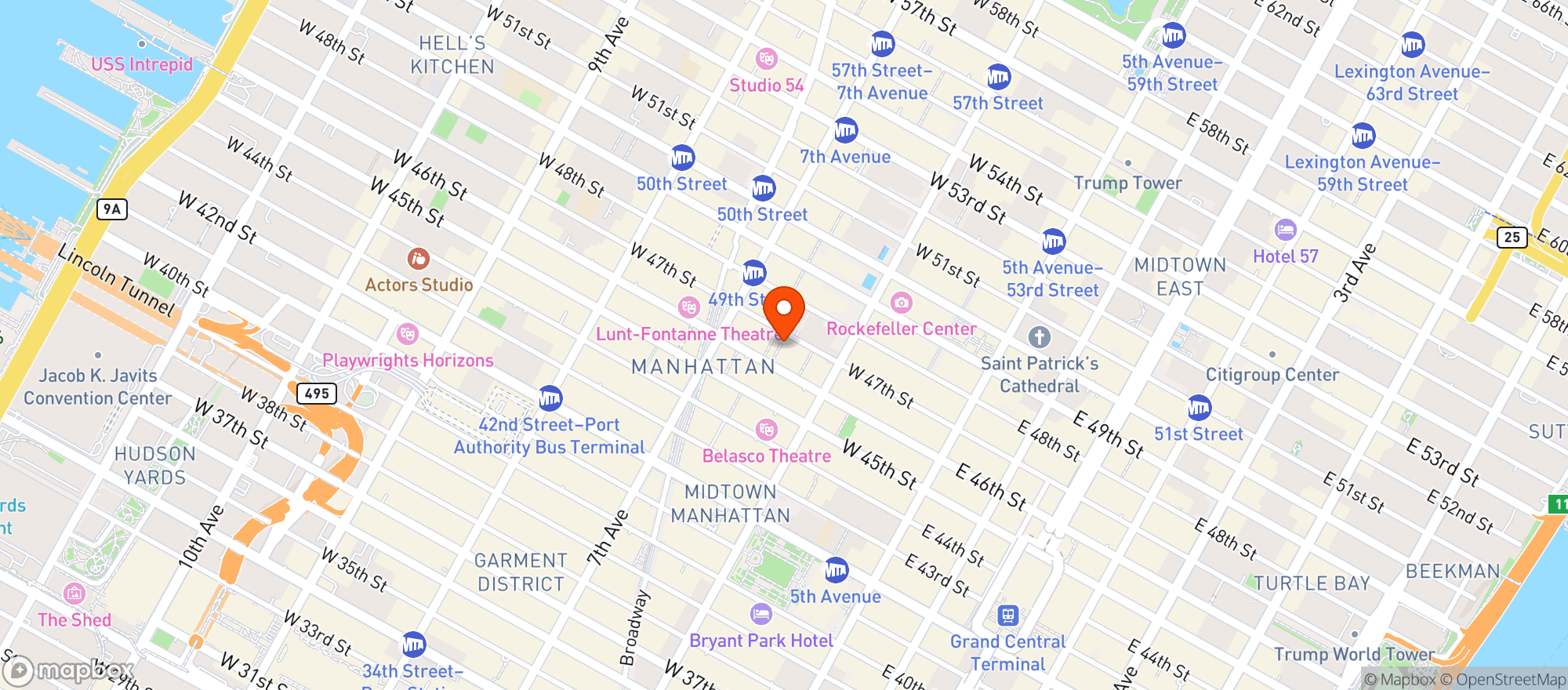 Map showing Haven Rooftop