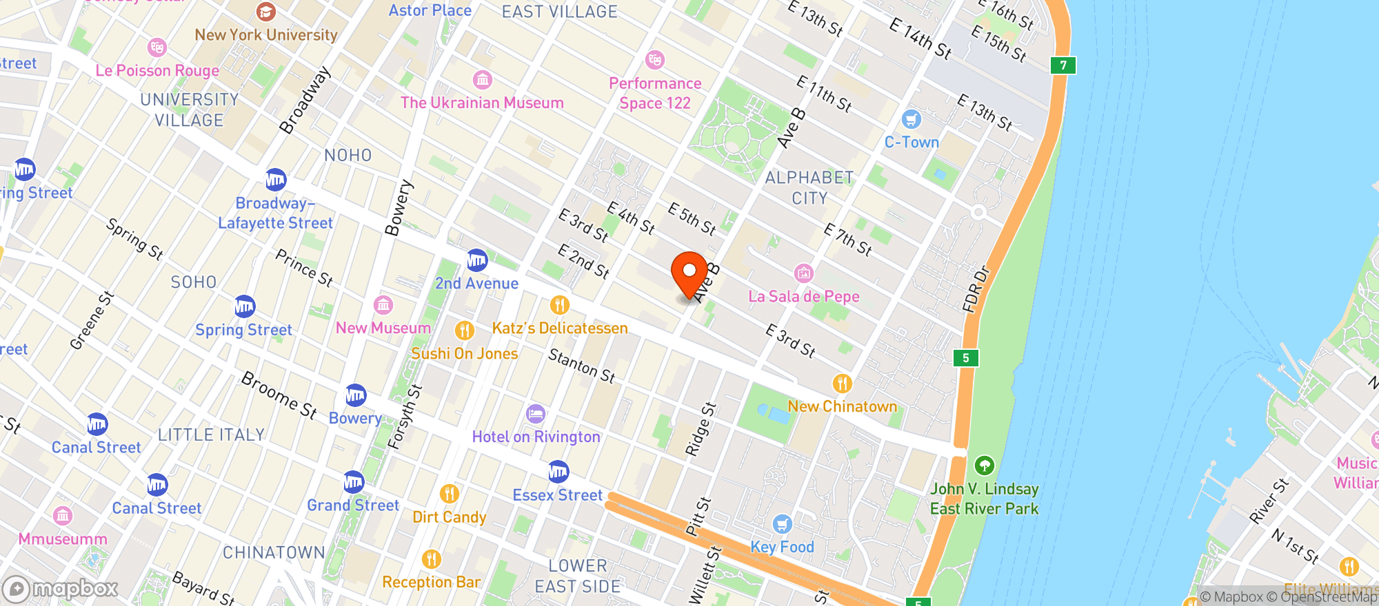 Map showing M&G Foodstuff