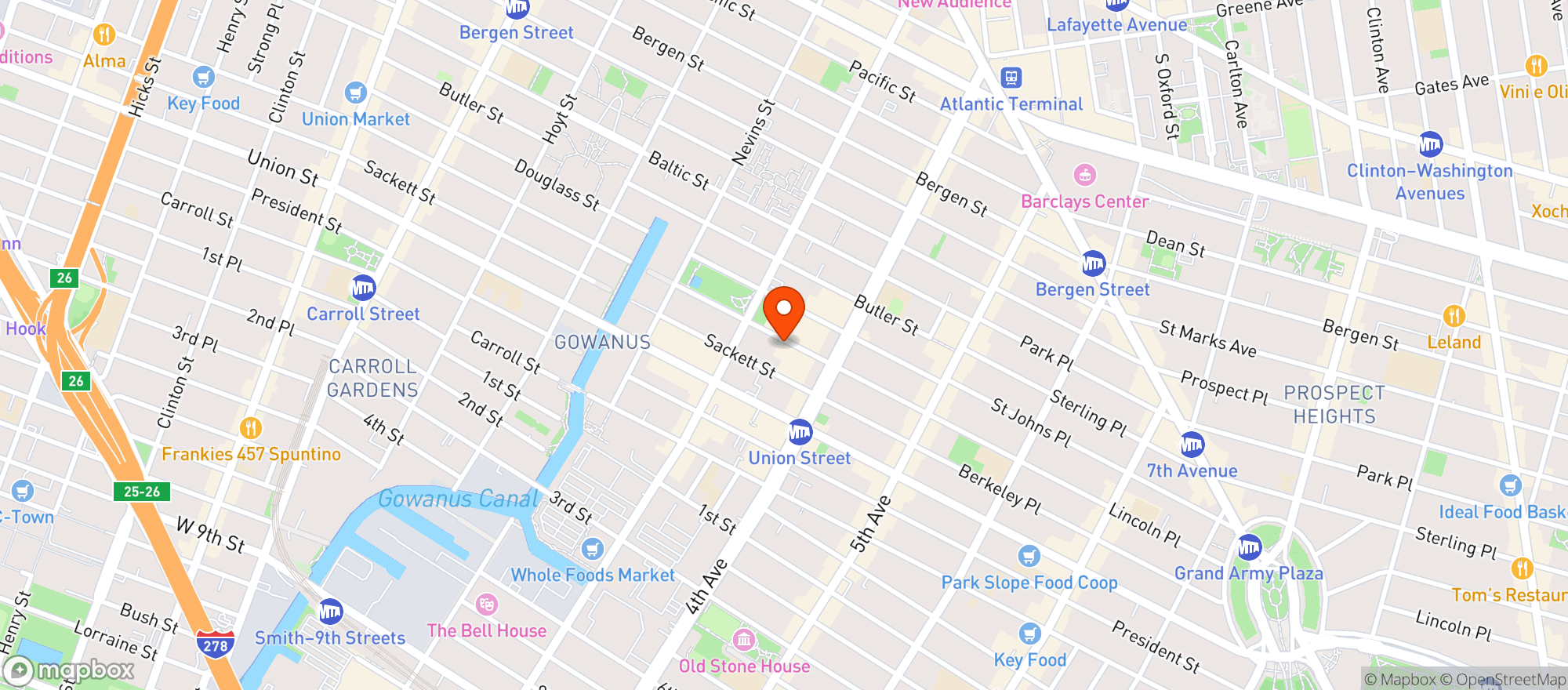 Map showing Kick Axe Throwing