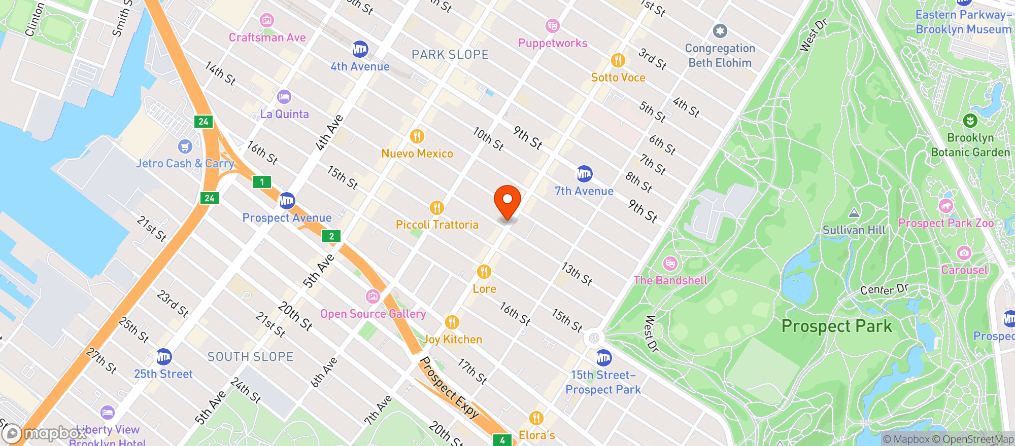 Map showing Union Market