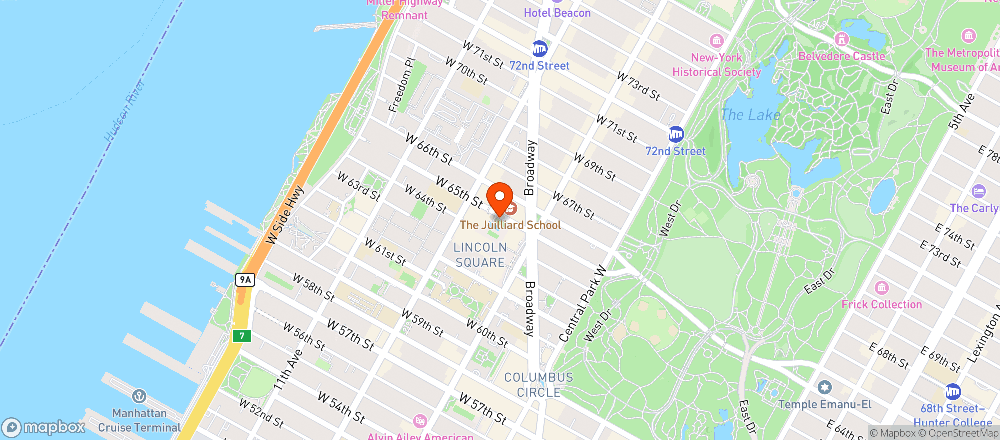 Map showing Cafe Paradiso