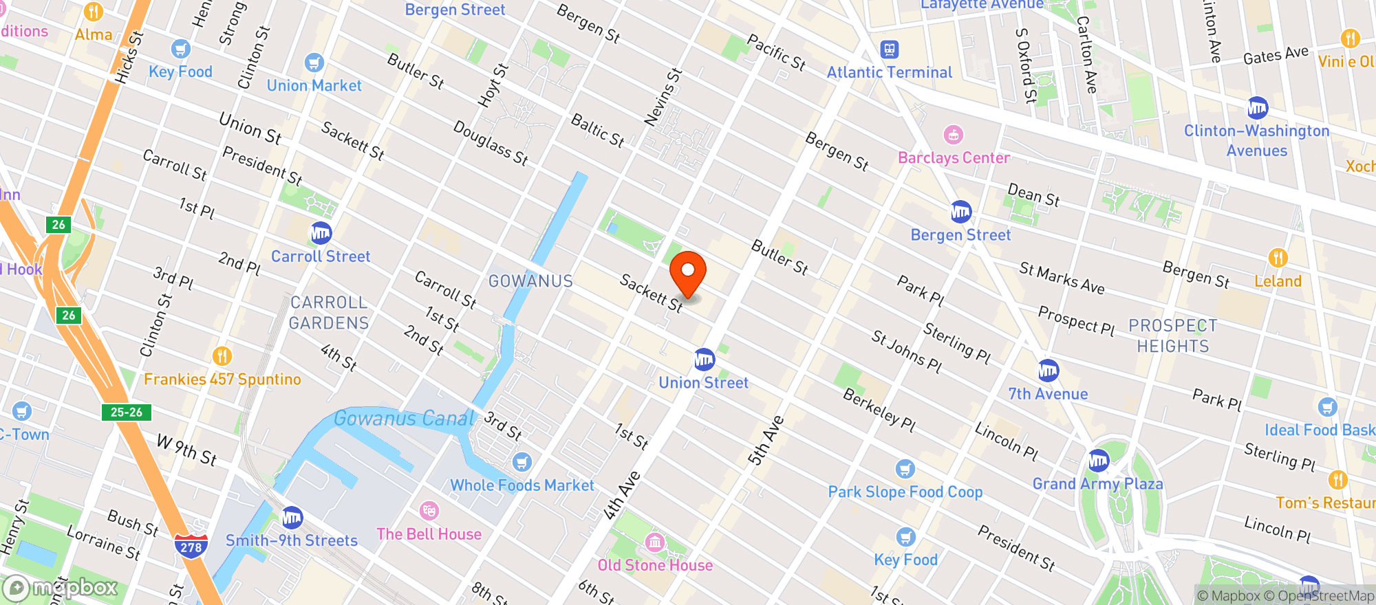 Map showing Wild East Brewing Co.