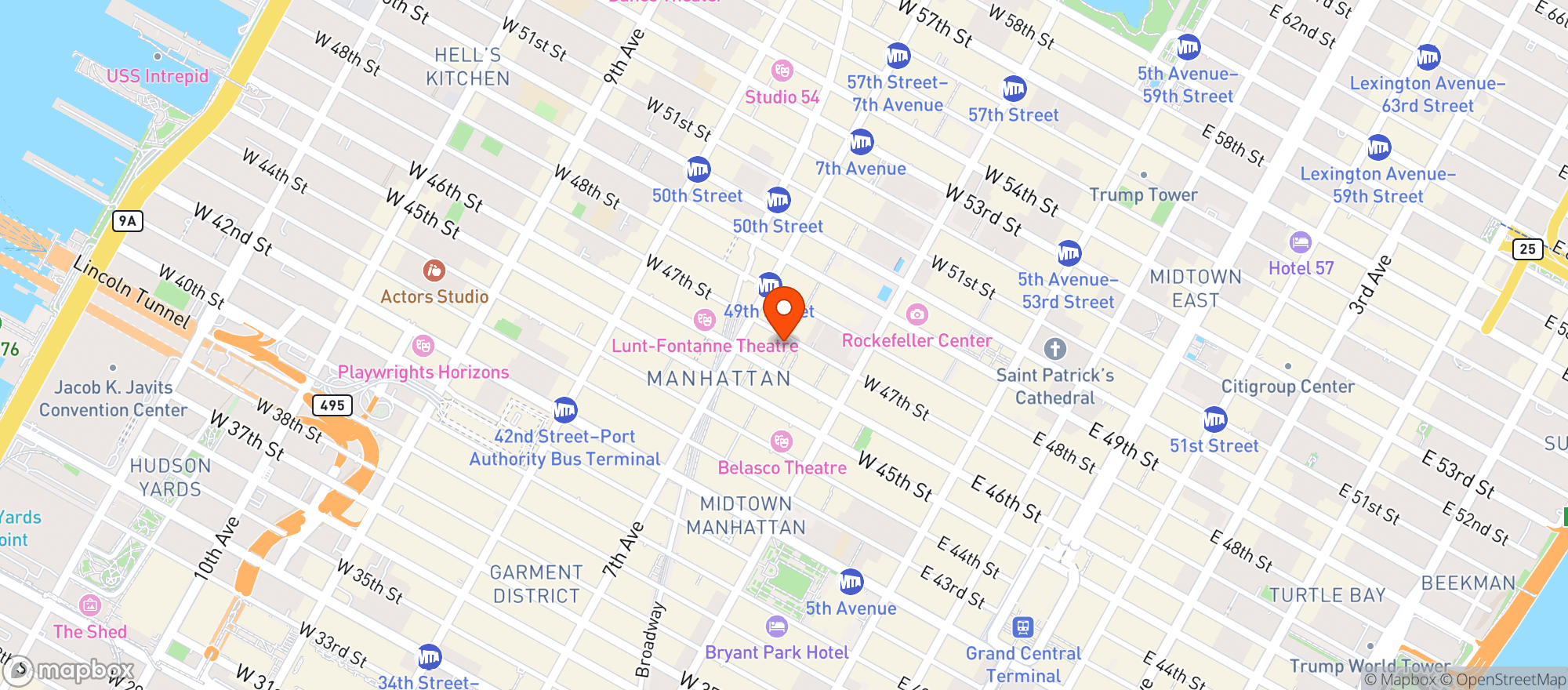 Map showing Long Acre