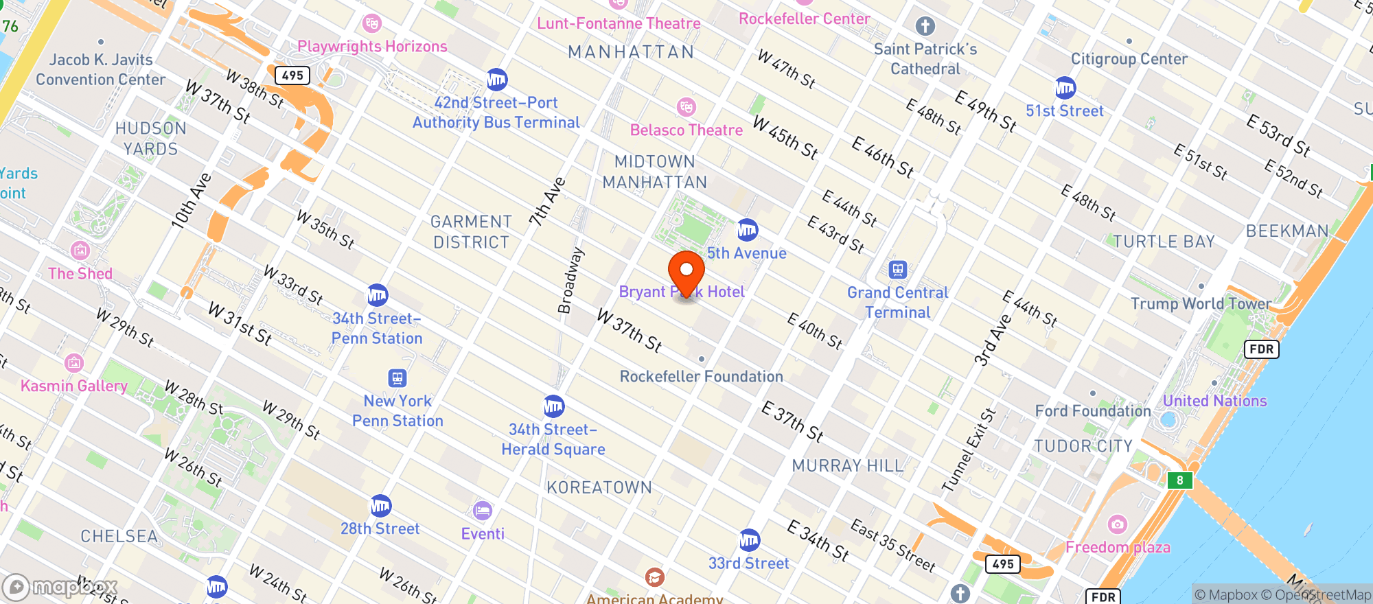 Map showing Grayson Hotel