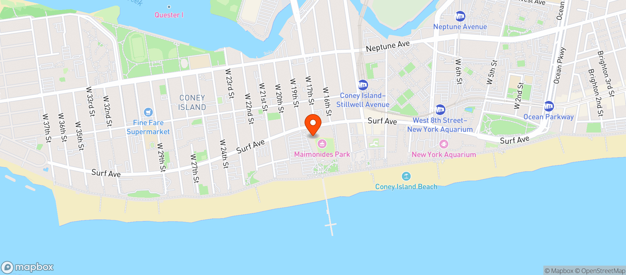 Map showing Maimonides Park
