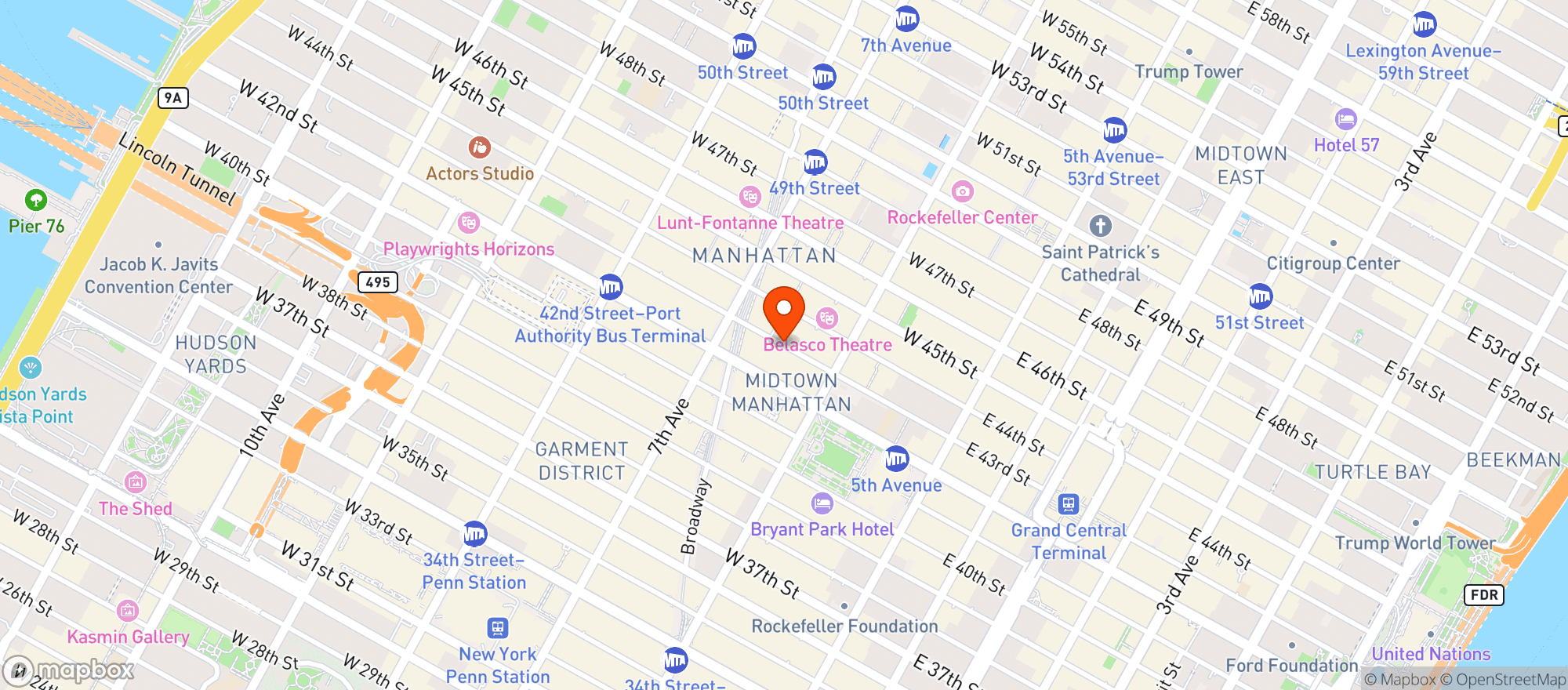 Map showing Burger & Lobster