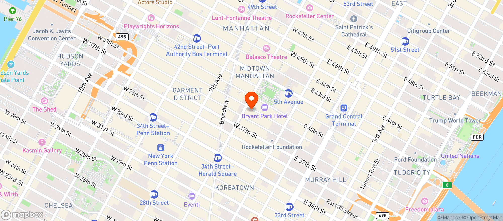 Map showing Parker And Quinn