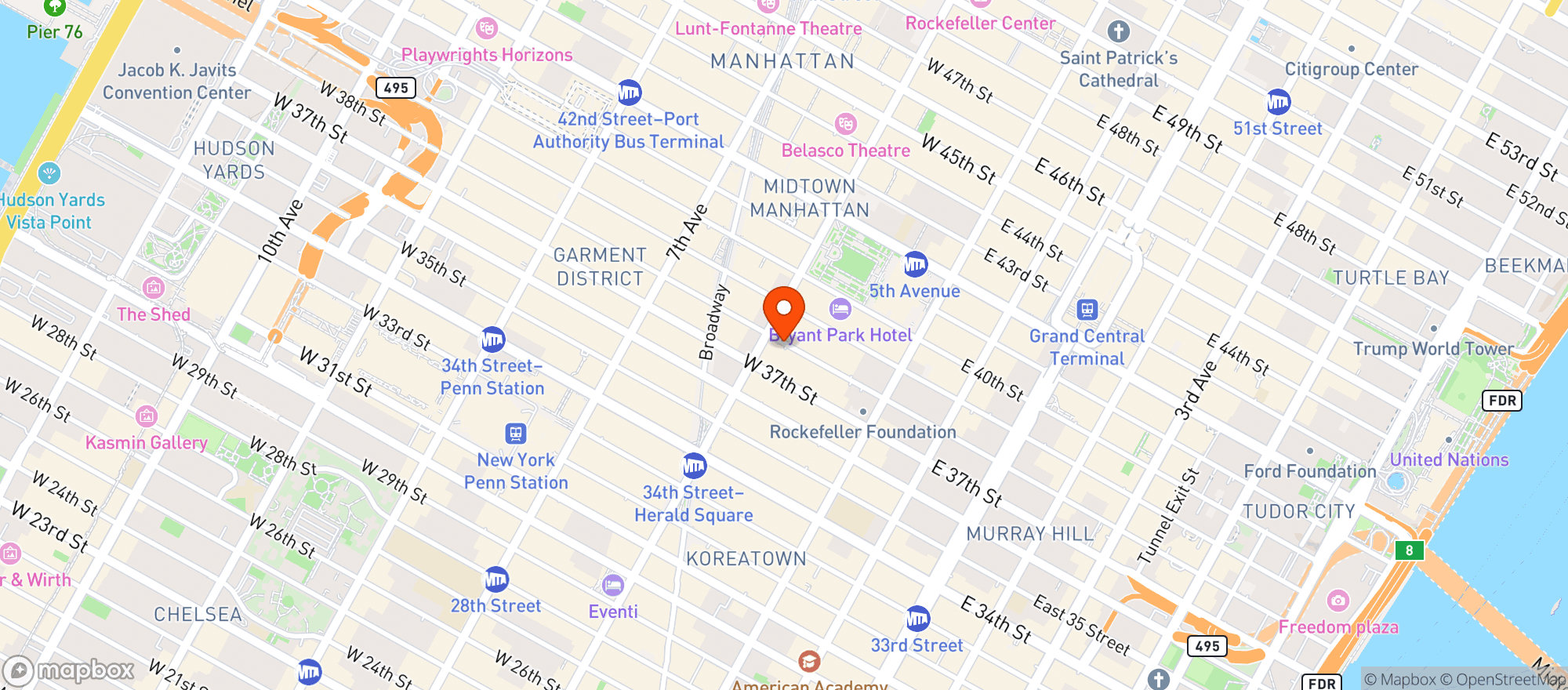 Map showing Winnies Jazz Bar