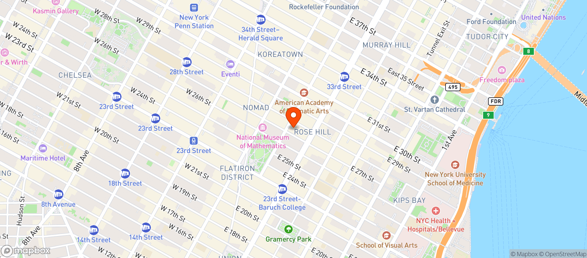 Map showing Whole Foods Market - Nomad