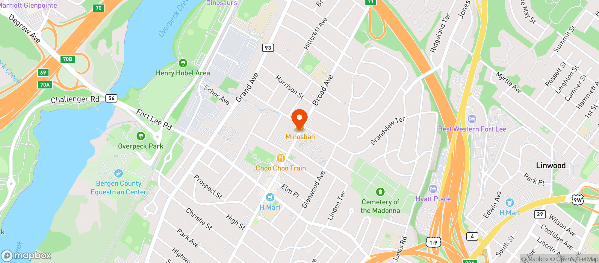 Map showing Manor Wine & Liquor