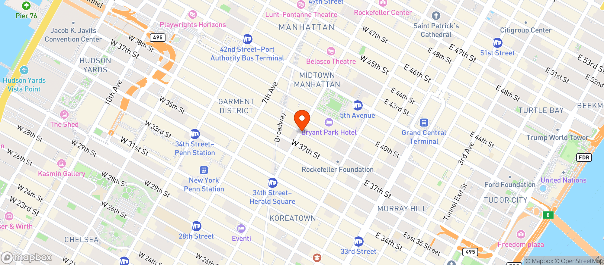 Map showing IN & OUT DELI GROCERY
