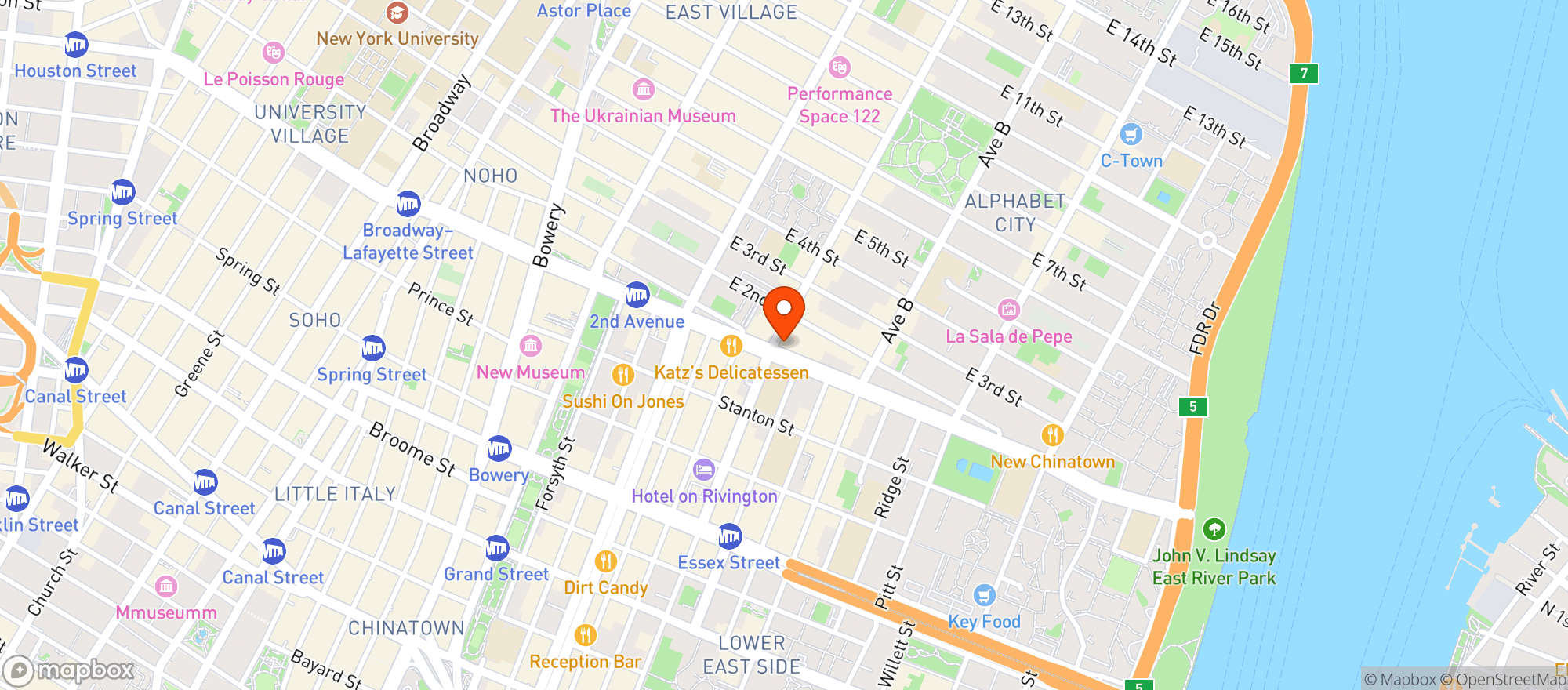 Map showing Union Market