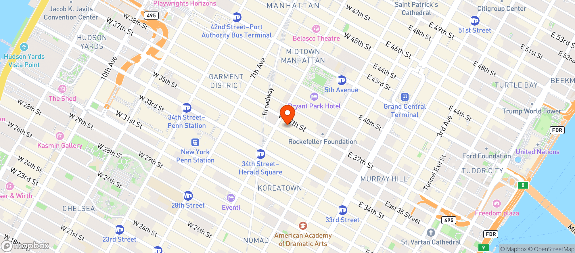 Map showing Embassy Suites