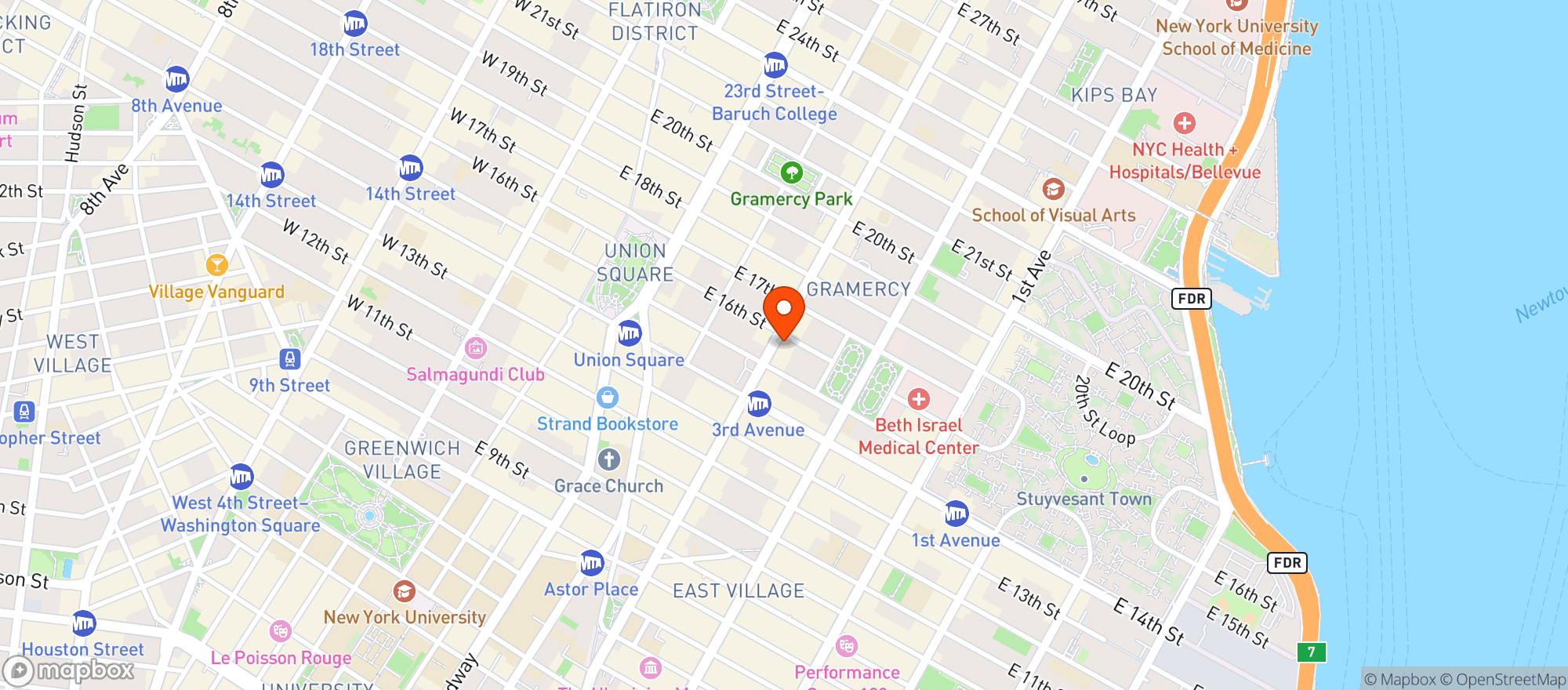Map showing MJK Liquors Inc. DBA Sunny's Wine & Spirits