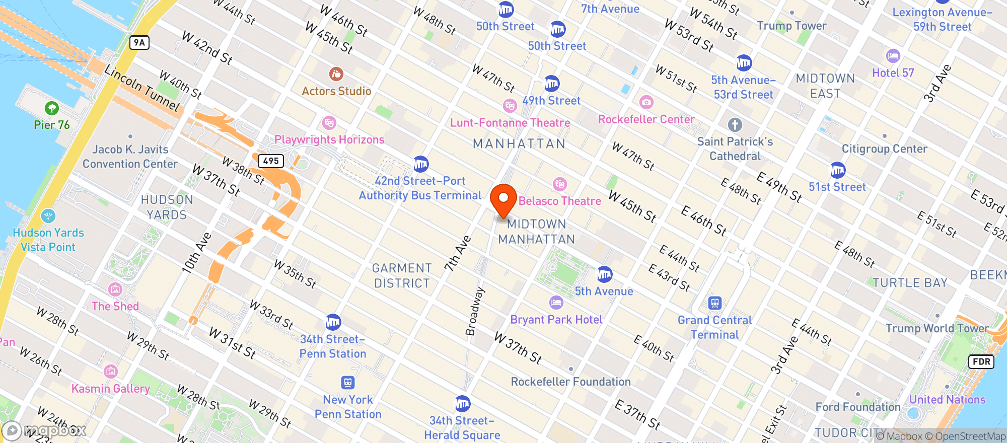 Map showing St Cloud Rooftop