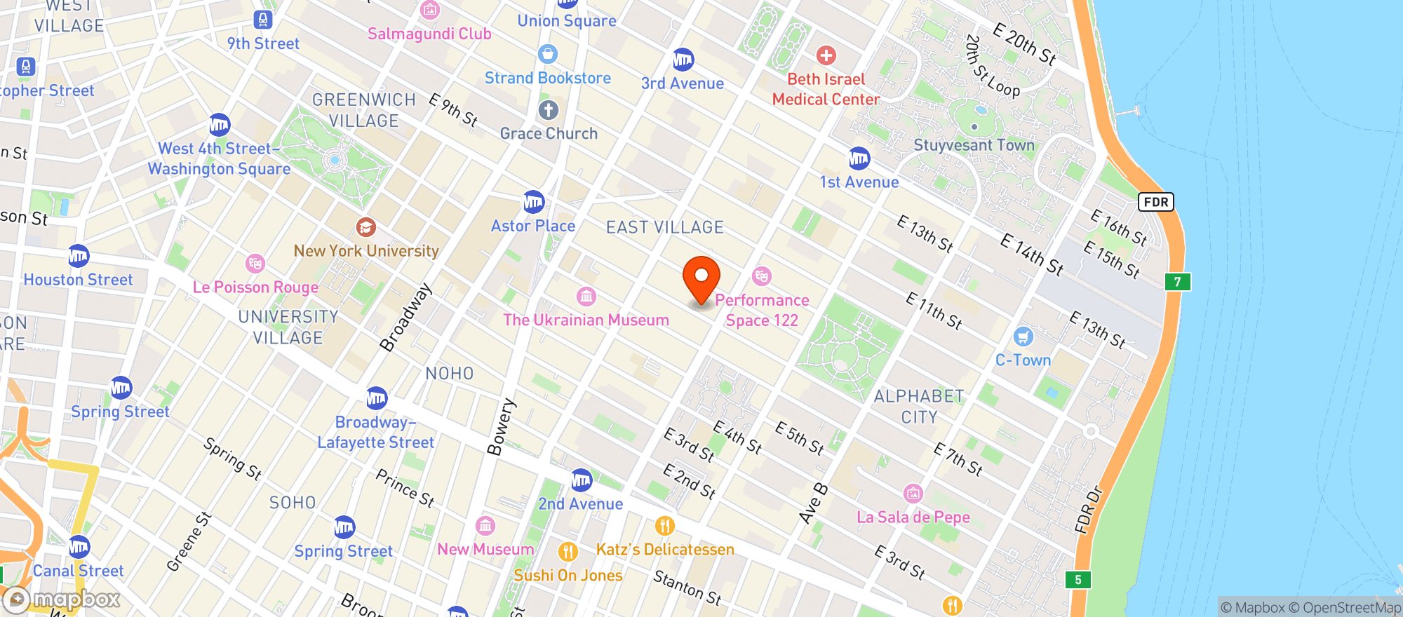 Map showing Blue & Gold