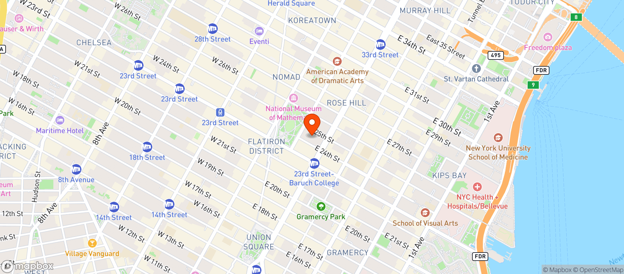 Map showing Clemente Bar
