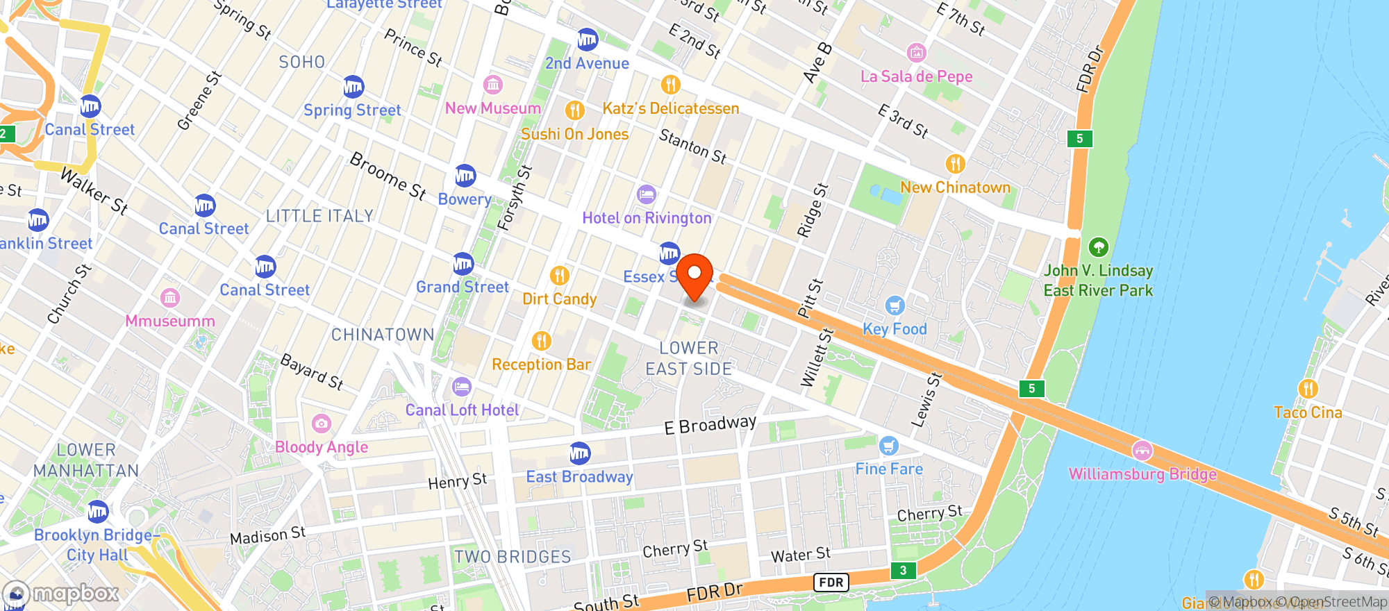Map showing Georgie’s Cafe