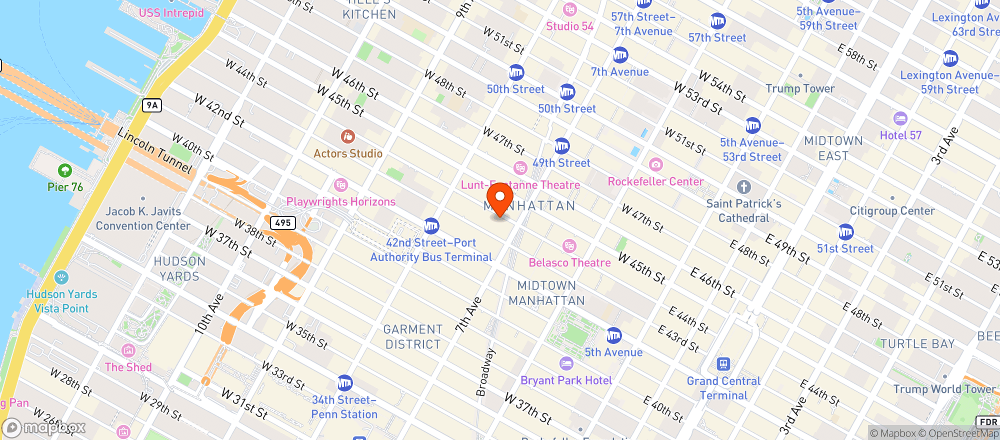 Map showing Carmine’s Italian Restaurant