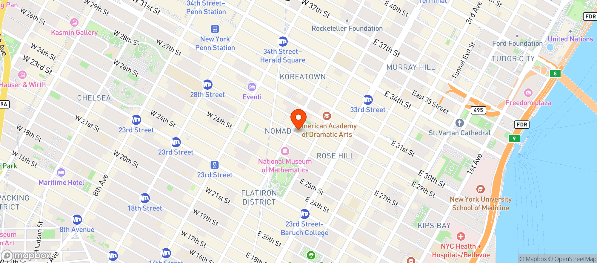 Map showing John Doe Craft Bar & Kitchen