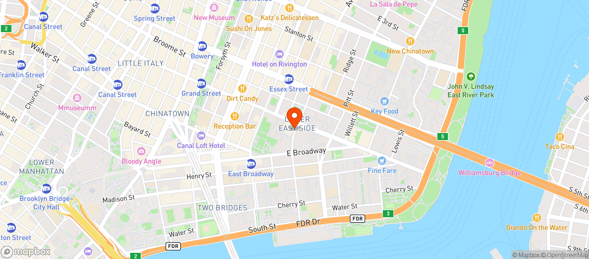 Map showing Metro Acres Market
