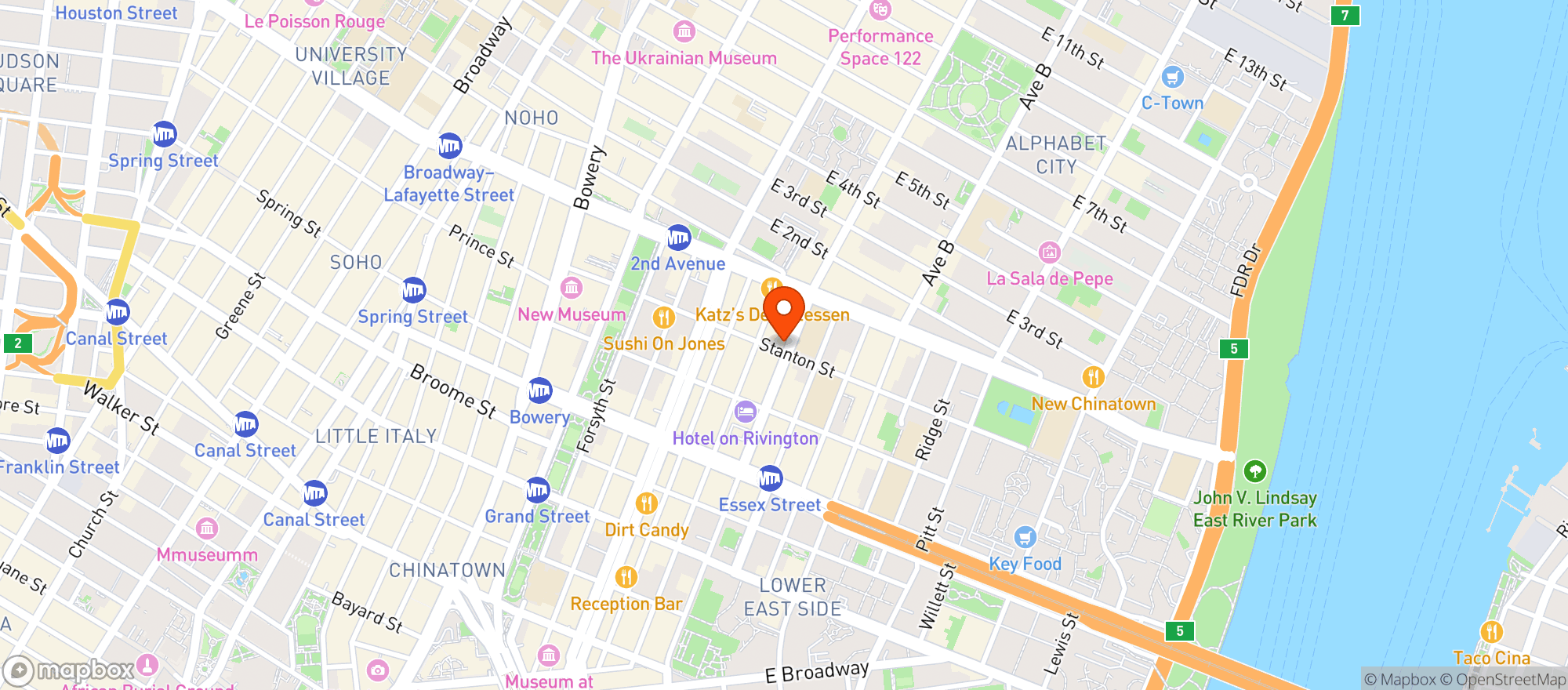 Map showing Moca Wholesome Food Corps