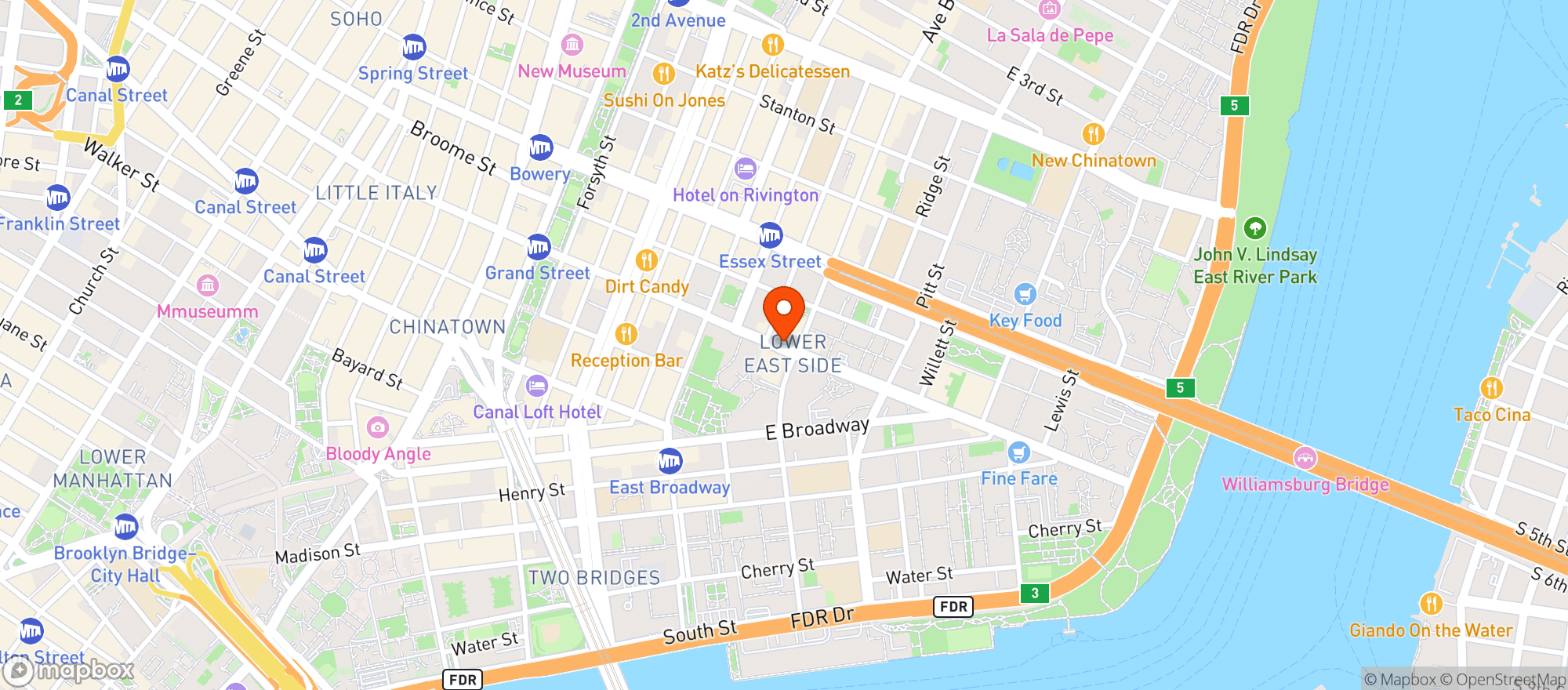 Map showing Trader Joes