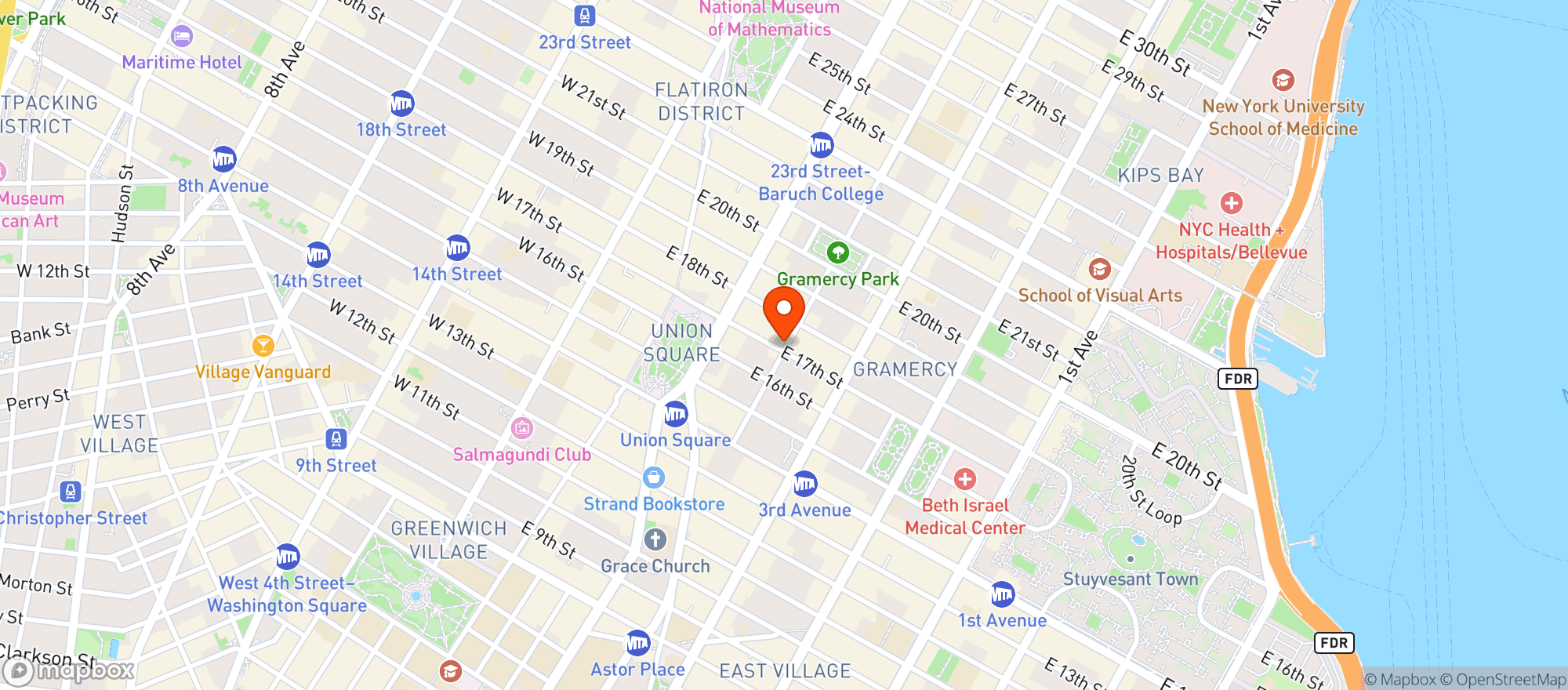 Map showing L’Americana